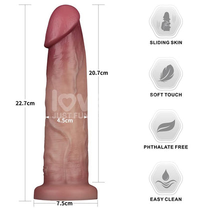 LOVETOY - SLIDING PRO II DILDO PIEL DESLIZANTE-RETRACTIL DUAL-LAYER 9