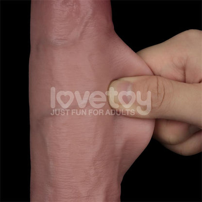 LOVETOY - SLIDING PRO II DILDO PIEL DESLIZANTE-RETRACTIL DUAL-LAYER 9