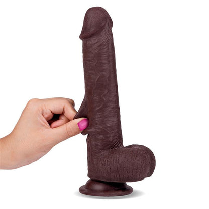 LIKETRUE - SLIDY DILDO REALISTA DUAL LAYER RETRÁCTIL Y ORIENTABLE 9
