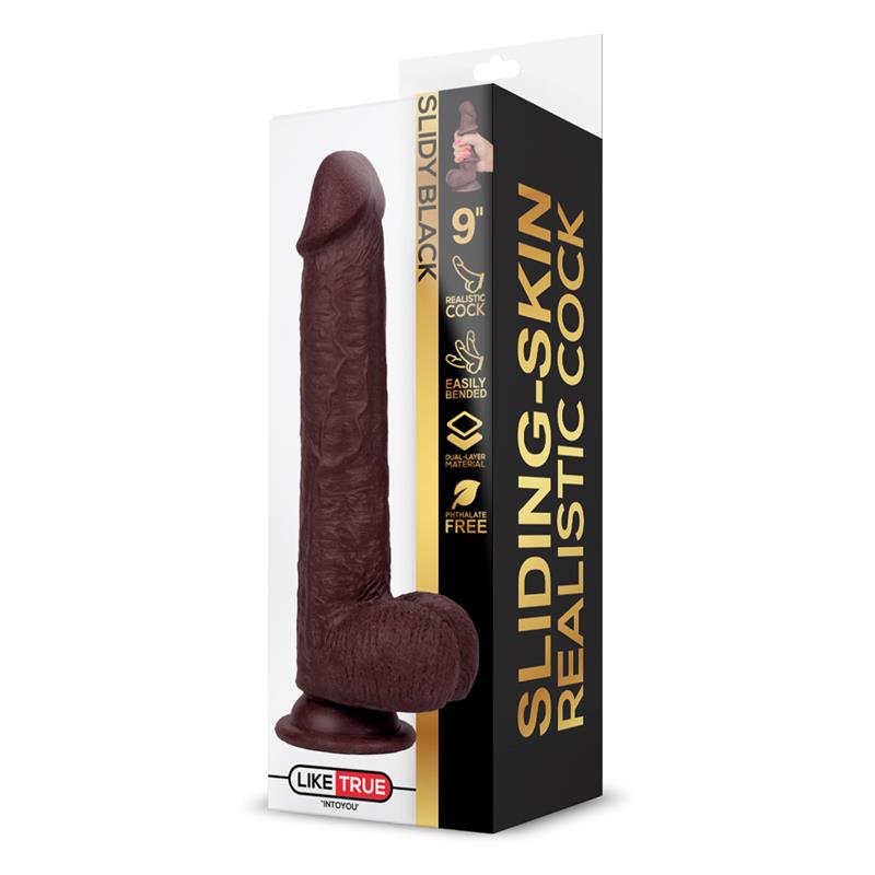 LIKETRUE - SLIDY DILDO REALISTA DUAL LAYER RETRÁCTIL Y ORIENTABLE 9