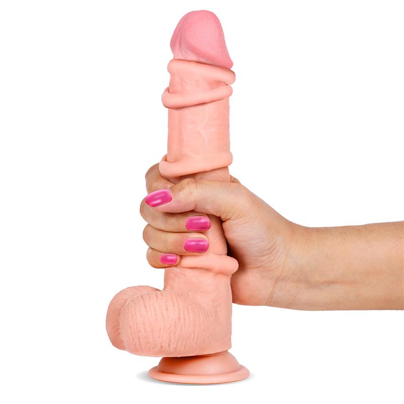 LIKETRUE - SLIDY DILDO REALISTA DUAL LAYER RETRÁCTIL Y ORIENTABLE 9