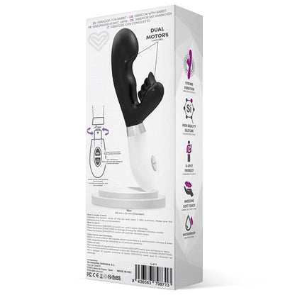 LATETOBED - SLIPER VIBRADOR CONEJITO SILICONA NEGRO