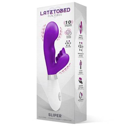 LATETOBED - SLIPER VIBRADOR CONEJITO SILICONA PÚRPURA