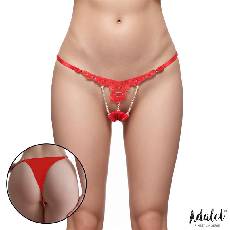 ADALET LINGERIE - SOPHIE TANGA DE ENCAJE CON BRILLANTES