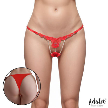 ADALET LINGERIE - SOPHIE TANGA DE ENCAJE CON BRILLANTES