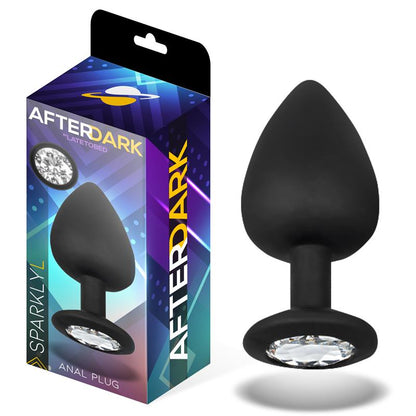 AFTERDARK - SPARKLY PLUG ANAL CON JOYA SILICONA TALLA L 9.5 CM X 4.5 CM