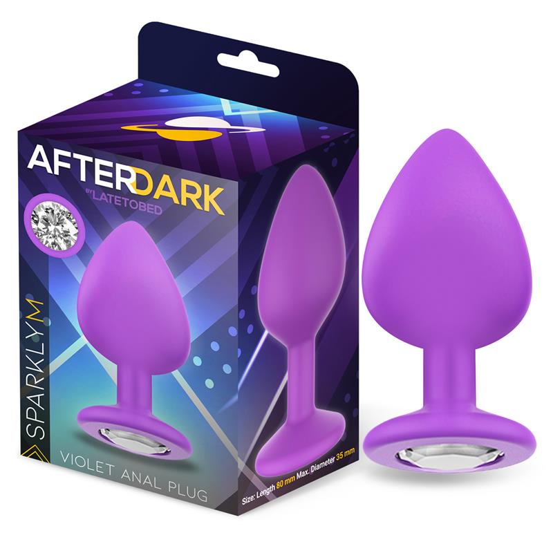 AFTERDARK - SPARKLY PLUG ANAL SILICONA TALLA M VIOLET