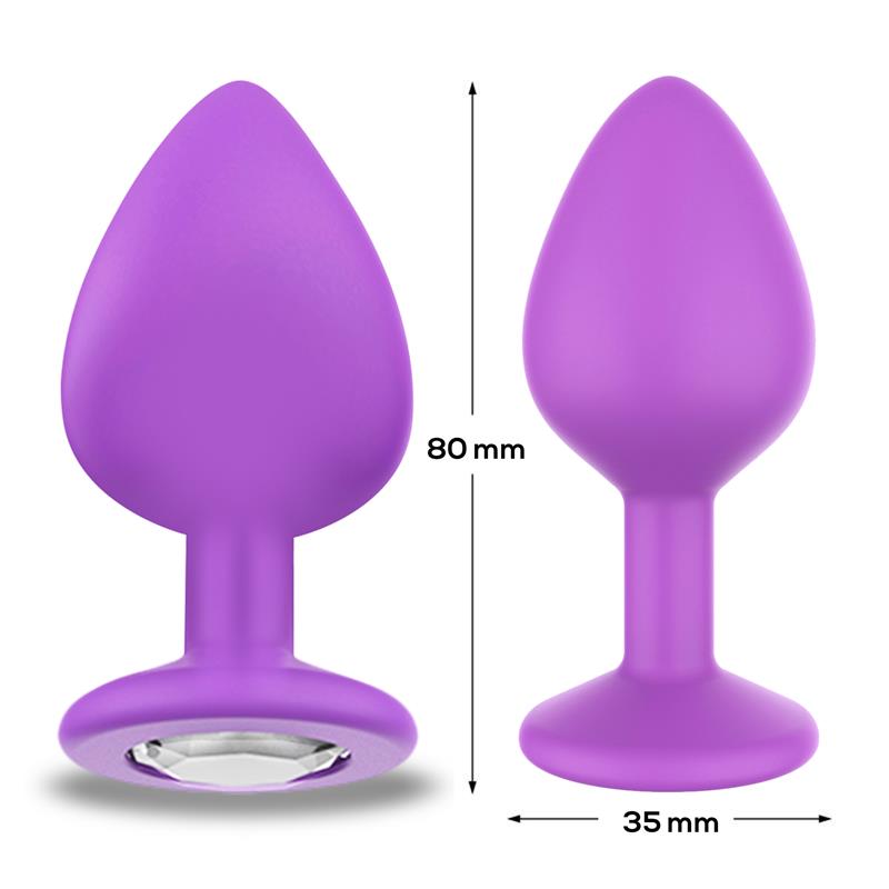 AFTERDARK - SPARKLY PLUG ANAL SILICONA TALLA M VIOLET