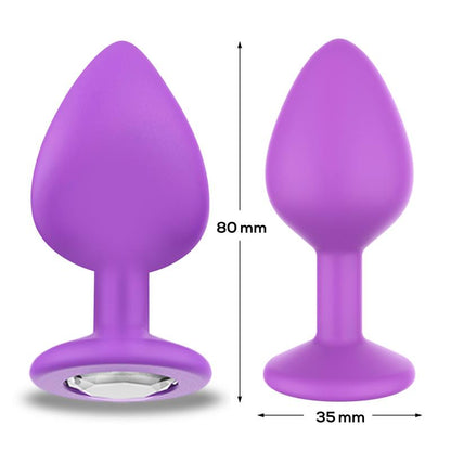 AFTERDARK - SPARKLY PLUG ANAL SILICONA TALLA M VIOLET