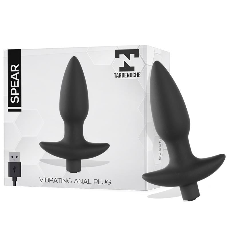 TARDENOCHE - SPEAR PLUG ANAL CON VIBRACION USB SILICONA