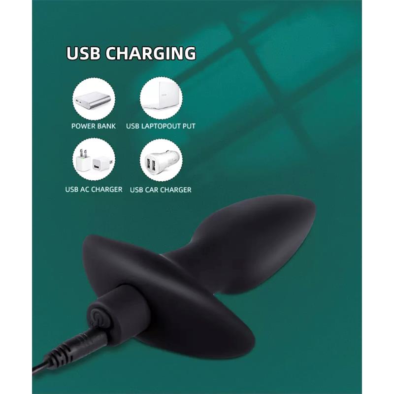 TARDENOCHE - SPEAR PLUG ANAL CON VIBRACION USB SILICONA