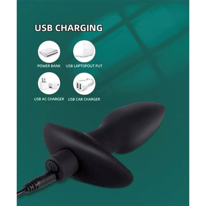 TARDENOCHE - SPEAR PLUG ANAL CON VIBRACION USB SILICONA