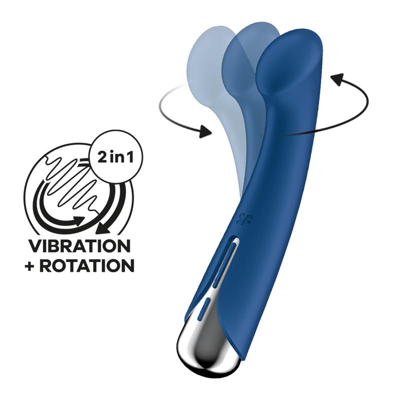 SATISFYER - SPINNING G-SPOT 1 VIBRADOR Y ROTADOR AZUL