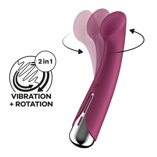 SATISFYER - SPINNING G-SPORT 1 VIBRADOR ROTADOR ROJO