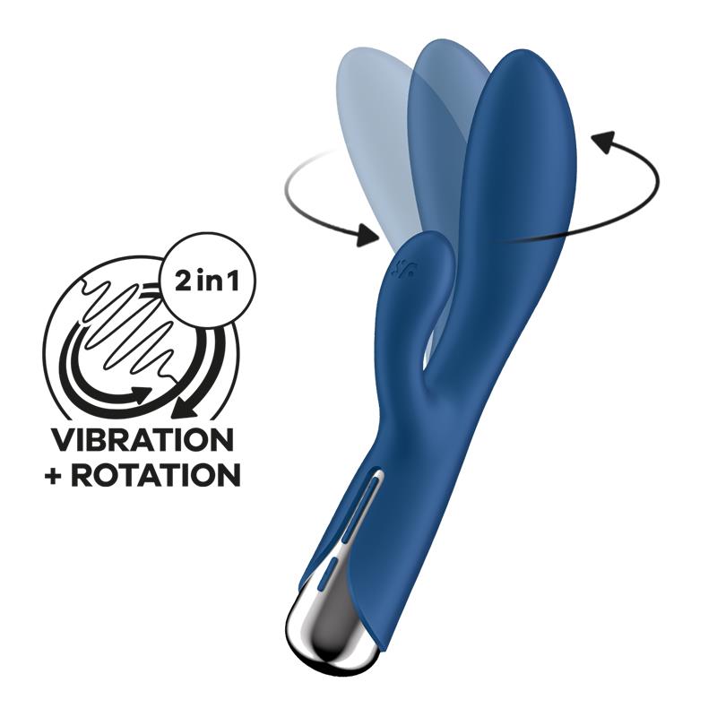 SATISFYER - SPINNING RABBIT 1 AZUL
