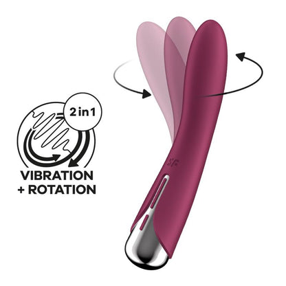 SATISFYER - SPINNING VIBE 1 VIBRADOR Y ROTADOR ROJO