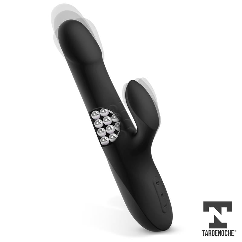 TARDENOCHE - SQUIDY VIBRADOR FUNCIÓN DE MOVIMIENTO UP AND DOWN Y BOLAS ROTADORAS USB SILICONA