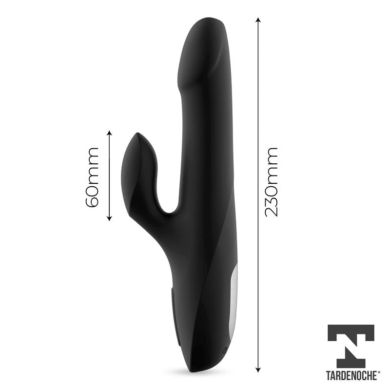 TARDENOCHE - SQUIDY VIBRADOR FUNCIÓN DE MOVIMIENTO UP AND DOWN Y BOLAS ROTADORAS USB SILICONA