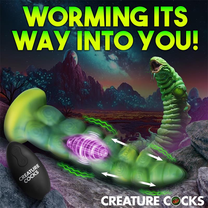 CREATURE COCKS - SQUIRMER DILDO CON THRUSTING Y VIBRACIÓN CONTROL REMOTO SILICONA