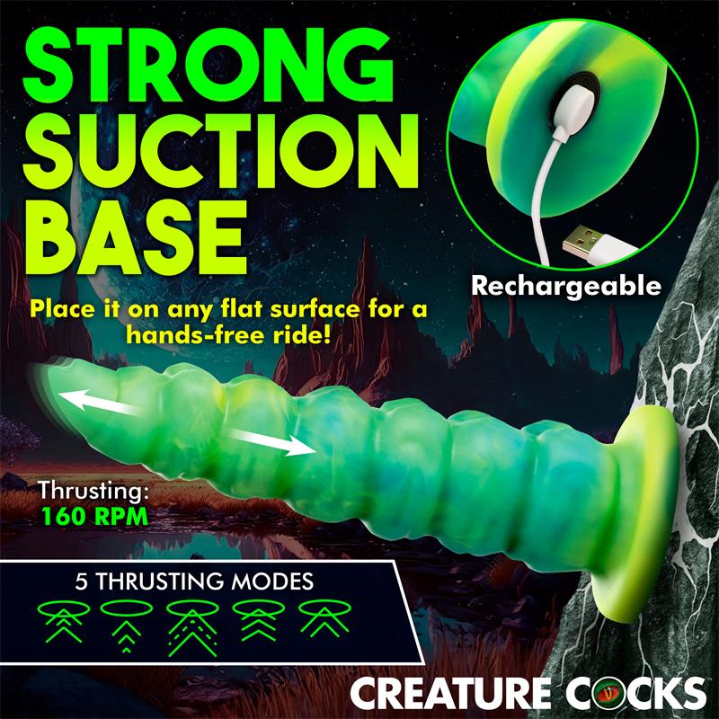 CREATURE COCKS - SQUIRMER DILDO CON THRUSTING Y VIBRACIÓN CONTROL REMOTO SILICONA