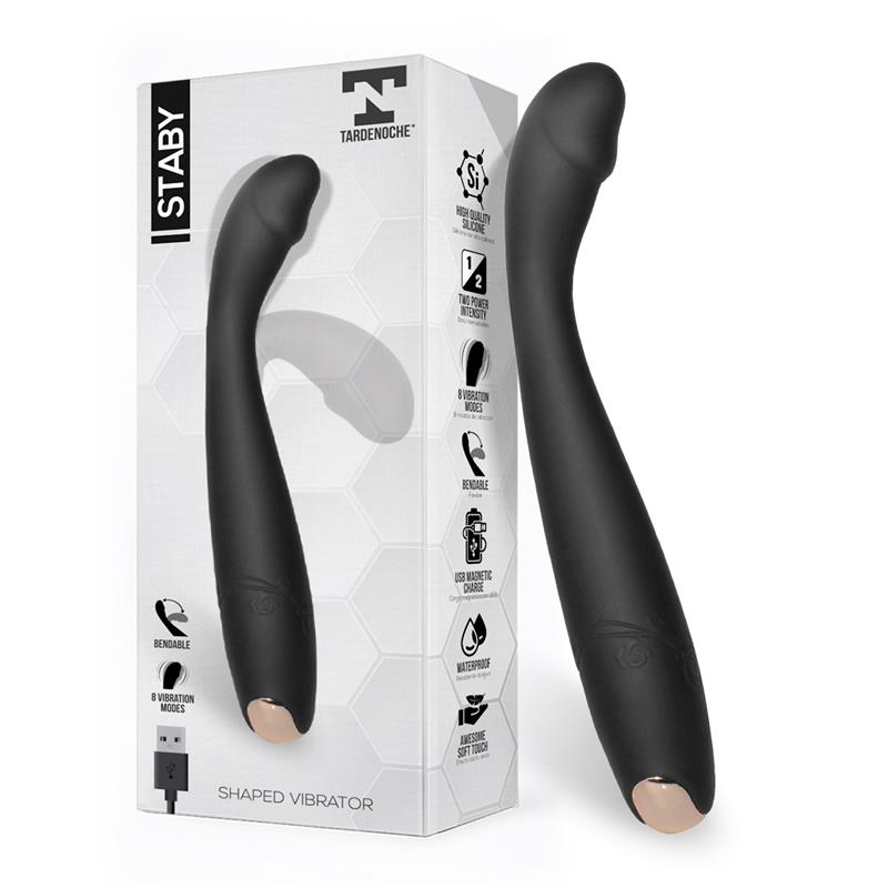 TARDENOCHE - STABY VIBRADOR SILICONA FLEXIBLE-BENDABLE