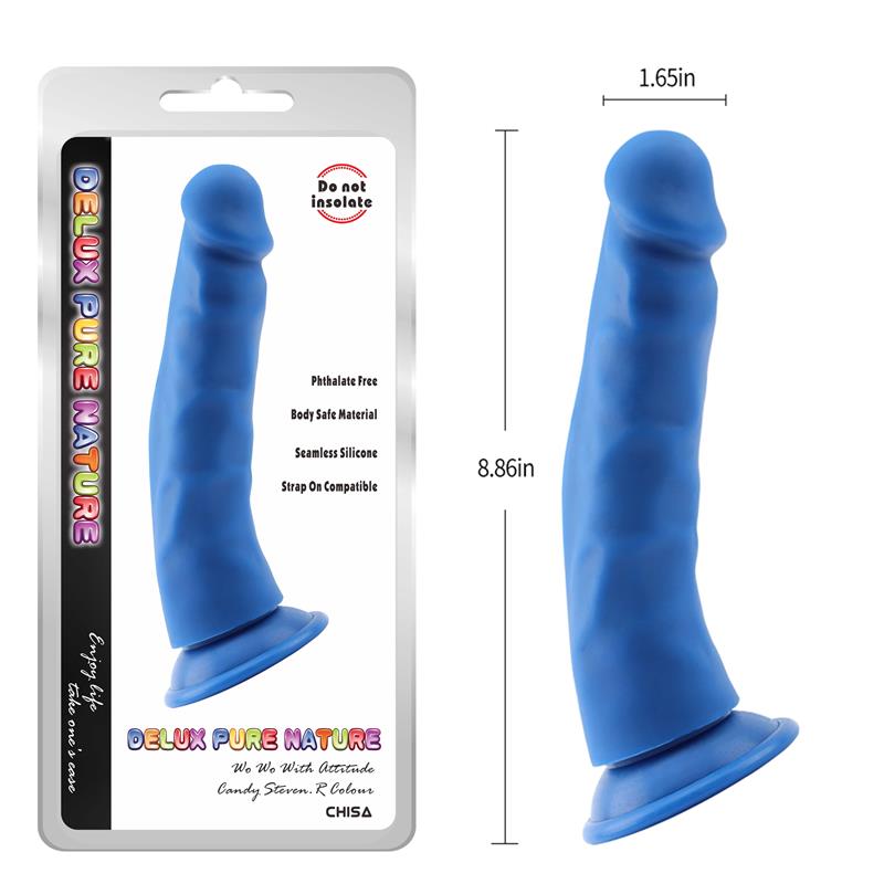 CHISA - STEVEN.R DILDO SILICONA LÍQUIDA AZUL 22.5CM
