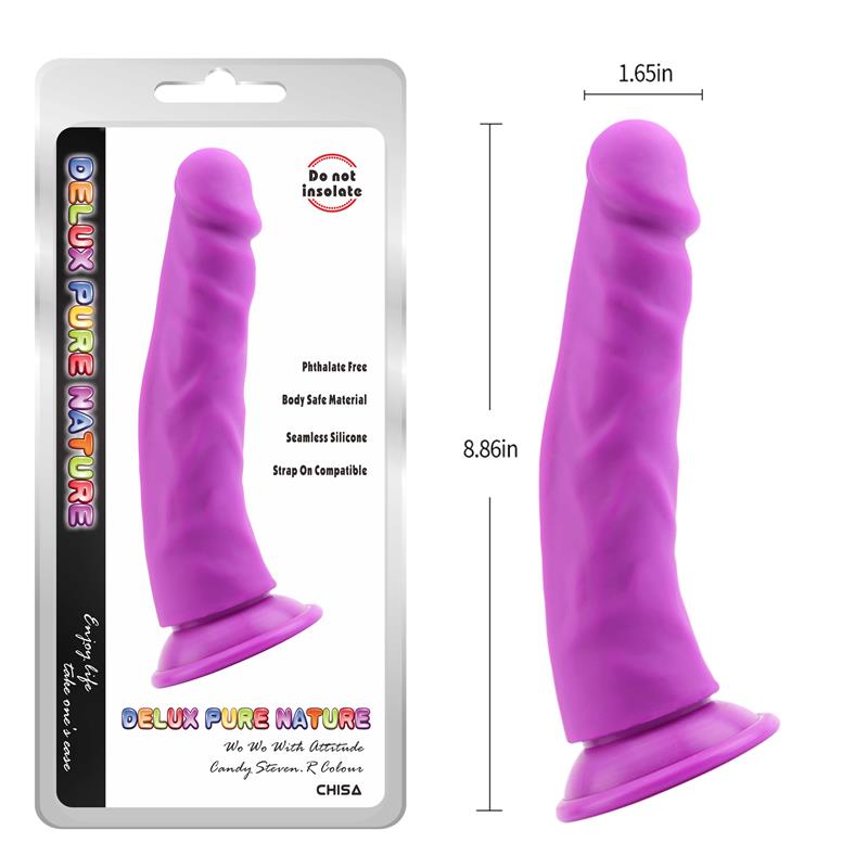 CHISA - STEVEN.R DILDO SILICONA LIQUIDA PURPURA 22.5CM