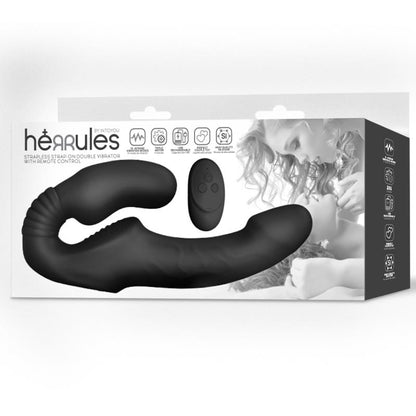 INTOYOU - STRAP ON VIBRADOR DOBLE SIN ARNÉS CON CONTROL REMOTO