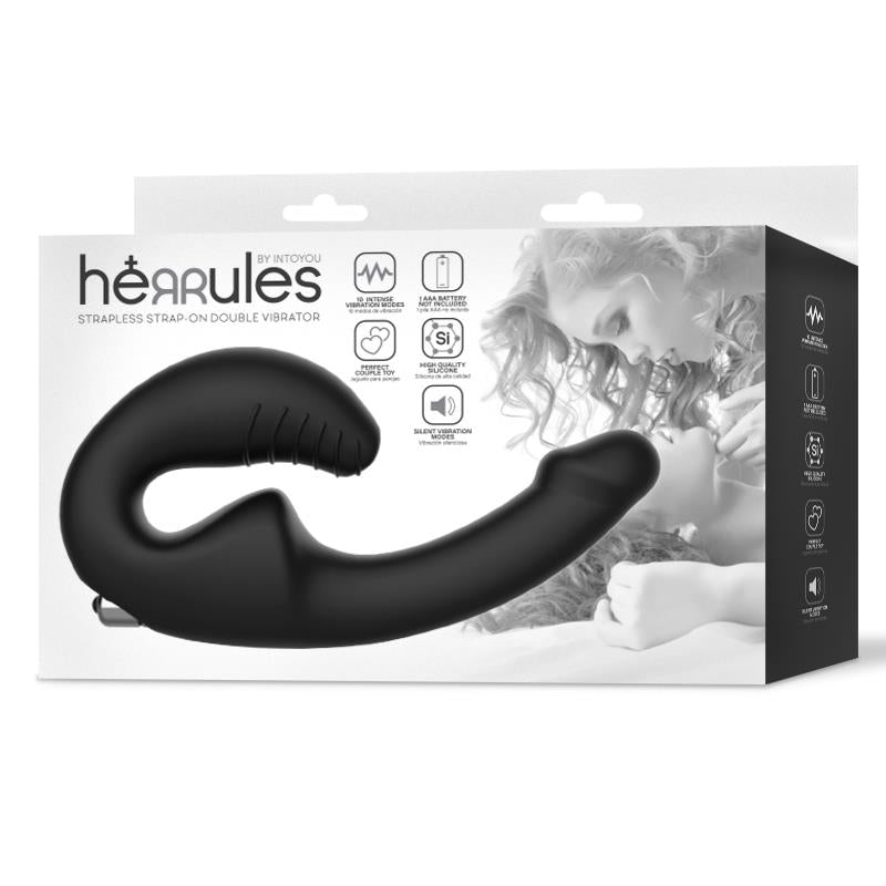 INTOYOU - STRAP-ON VIBRADOR DOBLE SIN ARNÉS