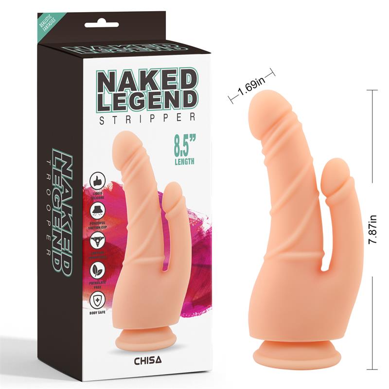 CHISA - STRIPPER DILDO SILICONA LÍQUIDA 8.5 - 21.5CM