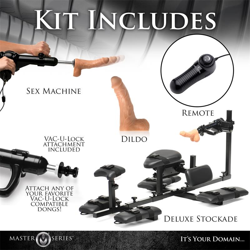 MASTER SERIES - SUBVERSION DELUXE STOCKADE CON MÁQUINA SEXUAL