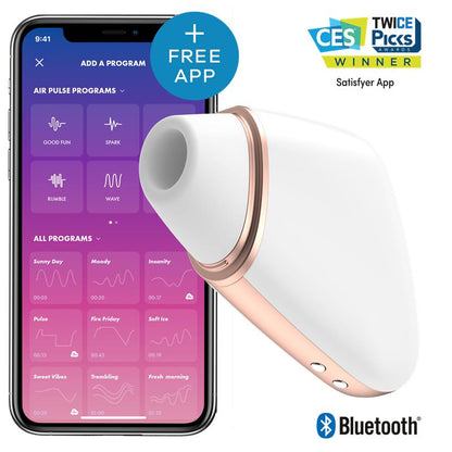 SATISFYER - SUCCIONADOR DE CLÍTORIS LOVE TRIANGLE BLANCO