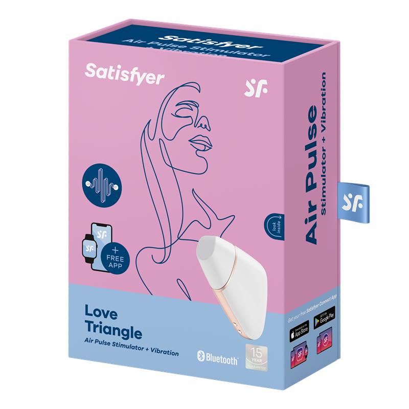 SATISFYER - SUCCIONADOR DE CLÍTORIS LOVE TRIANGLE BLANCO