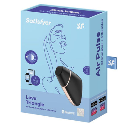 SATISFYER - SUCCIONADOR DE CLÍTORIS LOVE TRIANGLE NEGRO
