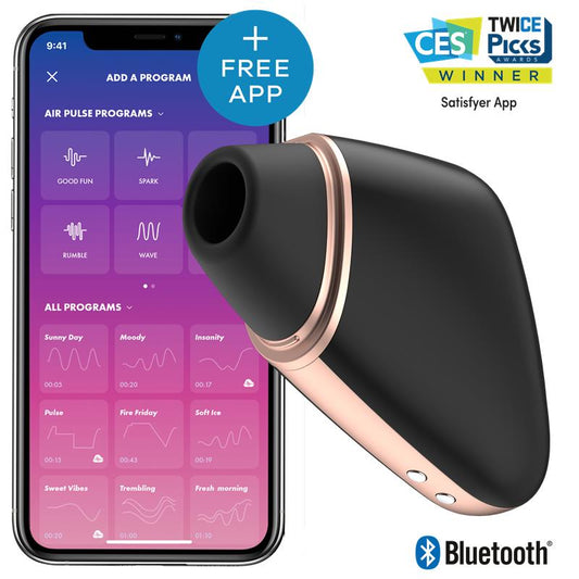 SATISFYER - SUCCIONADOR DE CLÍTORIS LOVE TRIANGLE NEGRO