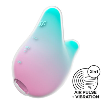 SATISFYER - SUCCIONADOR DE CLÍTORIS MERMAID VIBES MENTA Y ROSA