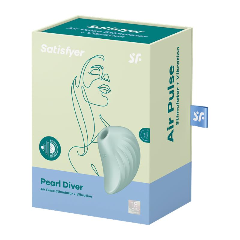 SATISFYER - SUCCIONADOR DE CLÍTORIS PEARL DRIVER MINT