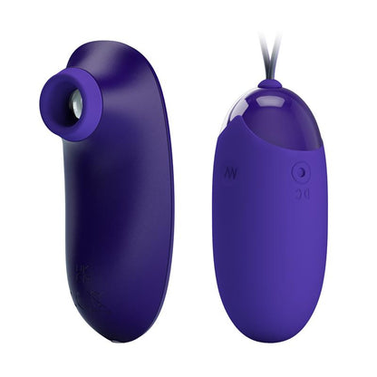 PRETTYLOVE - SUCCIONADOR DE CLÍTORIS Y HUEVO VIBRADOR