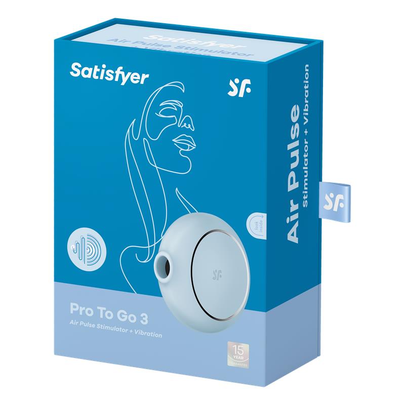 SATISFYER - SUCCIONADOR PRO TO GO 3 AZUL