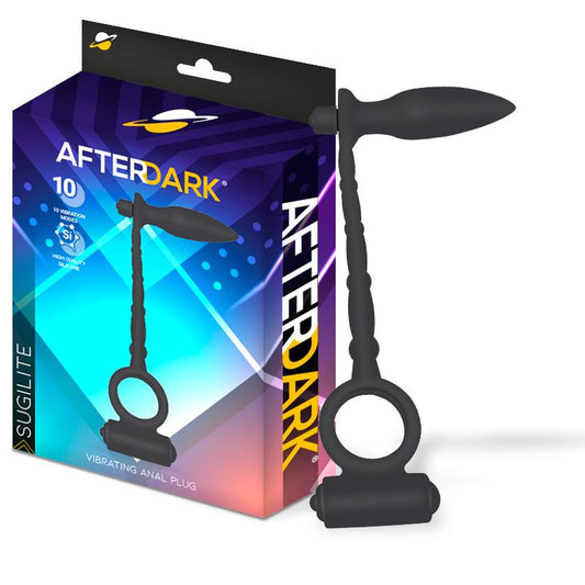 AFTERDARK - SUGILITE PLUG ANAL CON VIBRACIÓN Y ANILLO PARA EL PENE CON VIBRACIÓN
