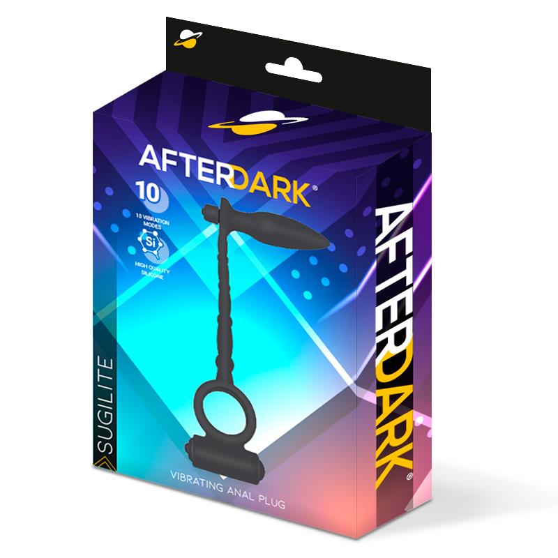 AFTERDARK - SUGILITE PLUG ANAL CON VIBRACIÓN Y ANILLO PARA EL PENE CON VIBRACIÓN