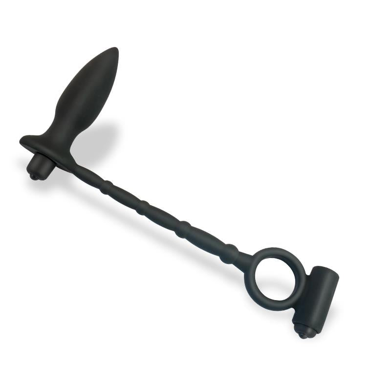 AFTERDARK - SUGILITE PLUG ANAL CON VIBRACIÓN Y ANILLO PARA EL PENE CON VIBRACIÓN