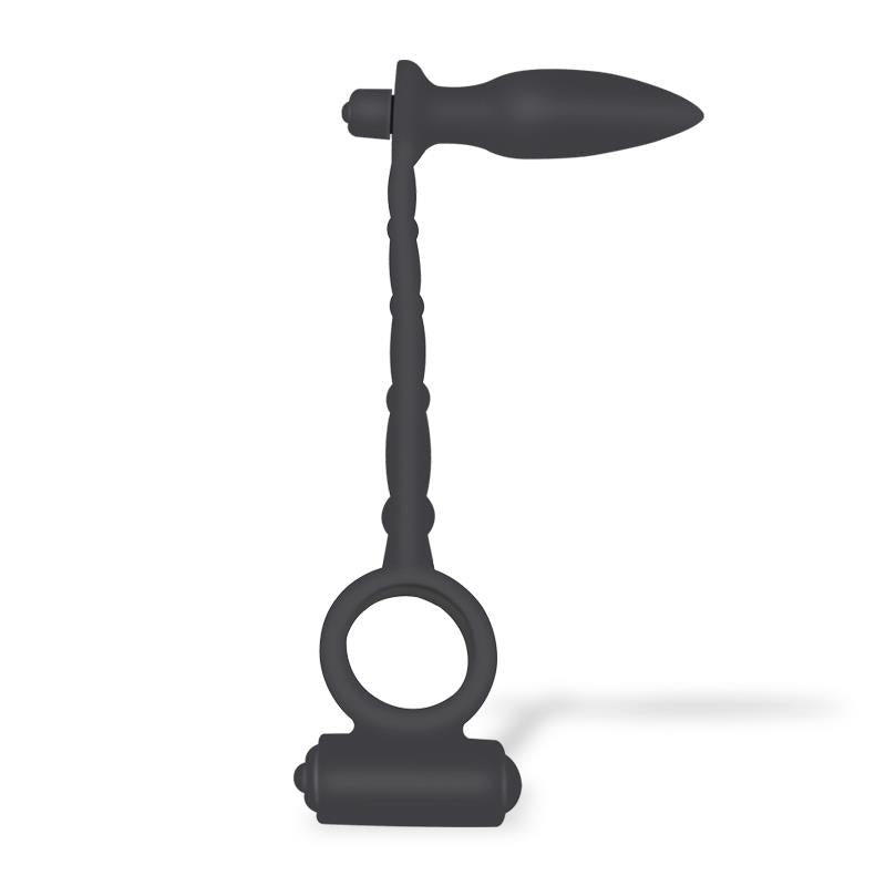 AFTERDARK - SUGILITE PLUG ANAL CON VIBRACIÓN Y ANILLO PARA EL PENE CON VIBRACIÓN