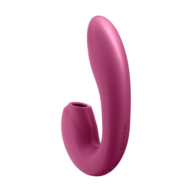 SATISFYER - SUNRAY BERRY SUCCIONADOR Y VIBRADOR 2 EN 1 SÚPER FLEXIBLE USB