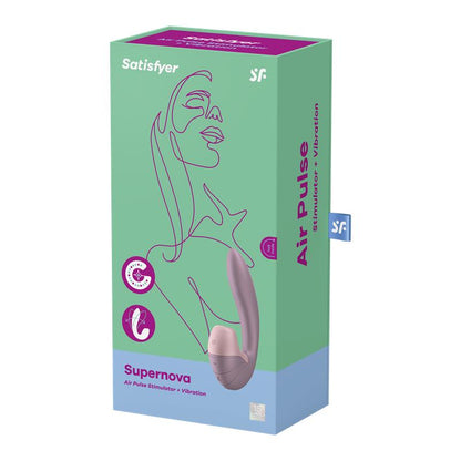 SATISFYER - SUPERNOVA OLD ROSE SUCCIONADOR Y VIBRADOR SUPER FLEXIBLE USB