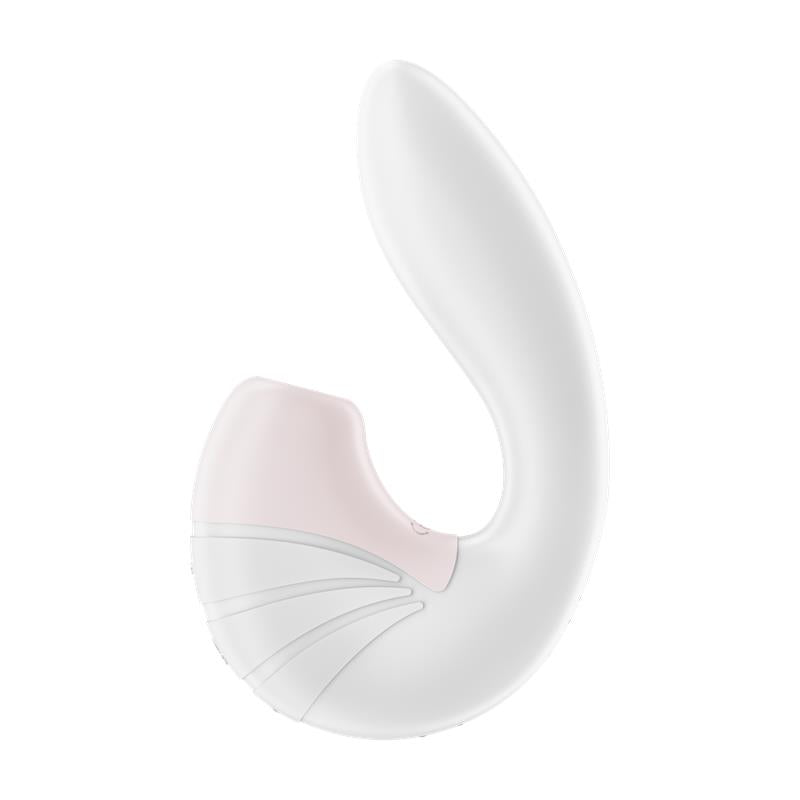 SATISFYER - SUPERNOVA SUCCIONADOR Y VIBRADOR SÚPER FLEXIBLE USB BLANCO