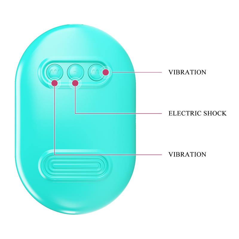PRETTYLOVE - SURPRISE BOX HUEVO VIBRADOR Y PINZAS PARA PEZONES CON ELECTRO ESTIMULACIÓN AZUL