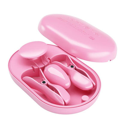 PRETTYLOVE - SURPRISE BOX HUEVO VIBRADOR Y PINZAS PARA PEZONES CON ELECTRO ESTIMULACIÓN ROSA