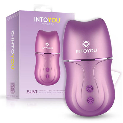 INTOYOU APP SERIES - SUVI ESTIMULADOR CON LICKING, BITING, SUCCIÓN Y VIBRACIÓN USB-C CON APP