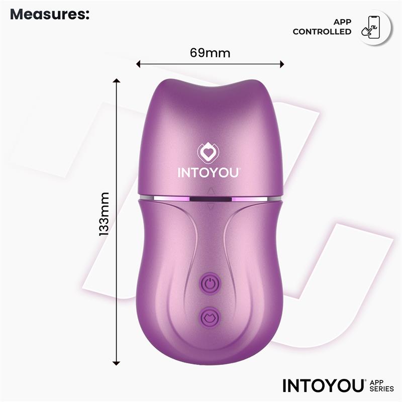 INTOYOU APP SERIES - SUVI ESTIMULADOR CON LICKING, BITING, SUCCIÓN Y VIBRACIÓN USB-C CON APP